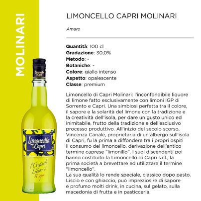 LIMONCELLO CAPRI MOLINARI 30? x Lt.1 [MOLINARI115]