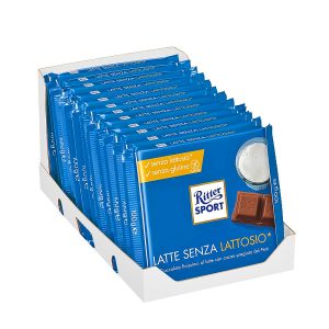 RITTER SPORT CIOCCOLATO AL LATTE SENZA LATTOSIO GR.100 x 12 PZ. COD.1026 [RITTER105]