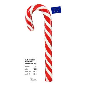 MANICO OMBRELLINO BIANCOROSSO Gr.15 x 50 Pz. ART.18344 [ROSSINIS500]