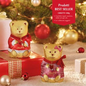 ORSETTO FEMMINA & BABBO NATALE EXPO Gr.100x15 Pz. ART.476498 [LINDTNATALE105]