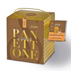 PANETTONE CARAMELLO SALATO E GOCCE CIOCC. FONDENTE Kg. 1 [SCARPA13175]
