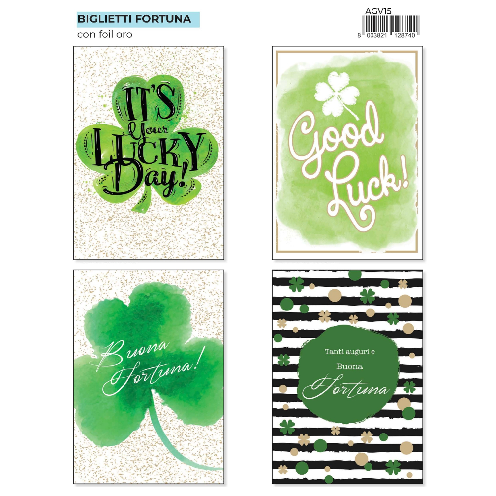 BIGLIETTI FORTUNA FOIL x 12 Pz. ART.AGV15 [MARPIMAR111]