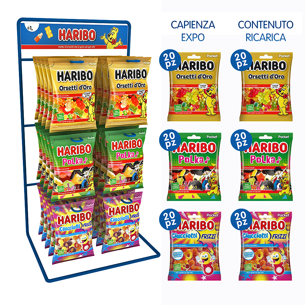 EXPO BUSTE HARIBO BANCO Gr.80 x 120 Pz. [HARI101]