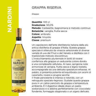 GRAPPA RISERVA NARDINI 50? x 1 LT. [NARDINI110]