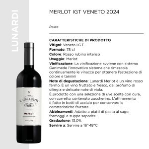 MERLOT IGT VENETO 2024 Cl.75 x 6 Pz. [LUNARDI115]