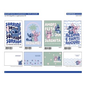 BIGLIETTI AUGURI STITCH x 12 Pz. ART.ADDE02 [MARPIMAR160]