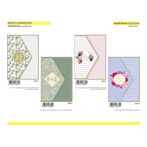 BIGLIETTI MATRIMONIO P/SOLDI x 12 Pz. ART.ASRD14 [MARPIMAR195]