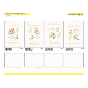 BIGLIETTI COMUNIONE/CRESIMA x 12 Pz. ART.ASRB15 [MARPIMAR228]