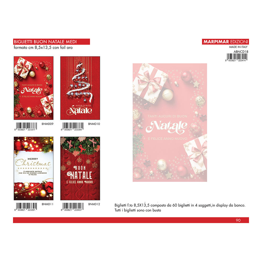 CHIUDIPACCO MEDI NATALE FOIL ORO x 60 Pz. ART.ABNCD18 [MARPIMAR267]