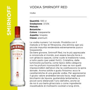 VODKA SMIRNOFF RED 37,5? x CL.100 [DIAGEO150]
