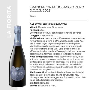 FRANCIACORTA DOSAGGIO ZERO D.O.C.G. 2023 CL.75 x 6 PZ. [LAFIORITA105]