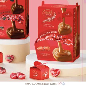 EXPO CUORI LINDOR LATTE Gr.1600 ART.865251 [LINDTVALEN155]
