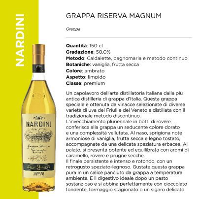 GRAPPA RISERVA NARDINI 50? MAGNUM x 1,5 LT. [NARDINI115]