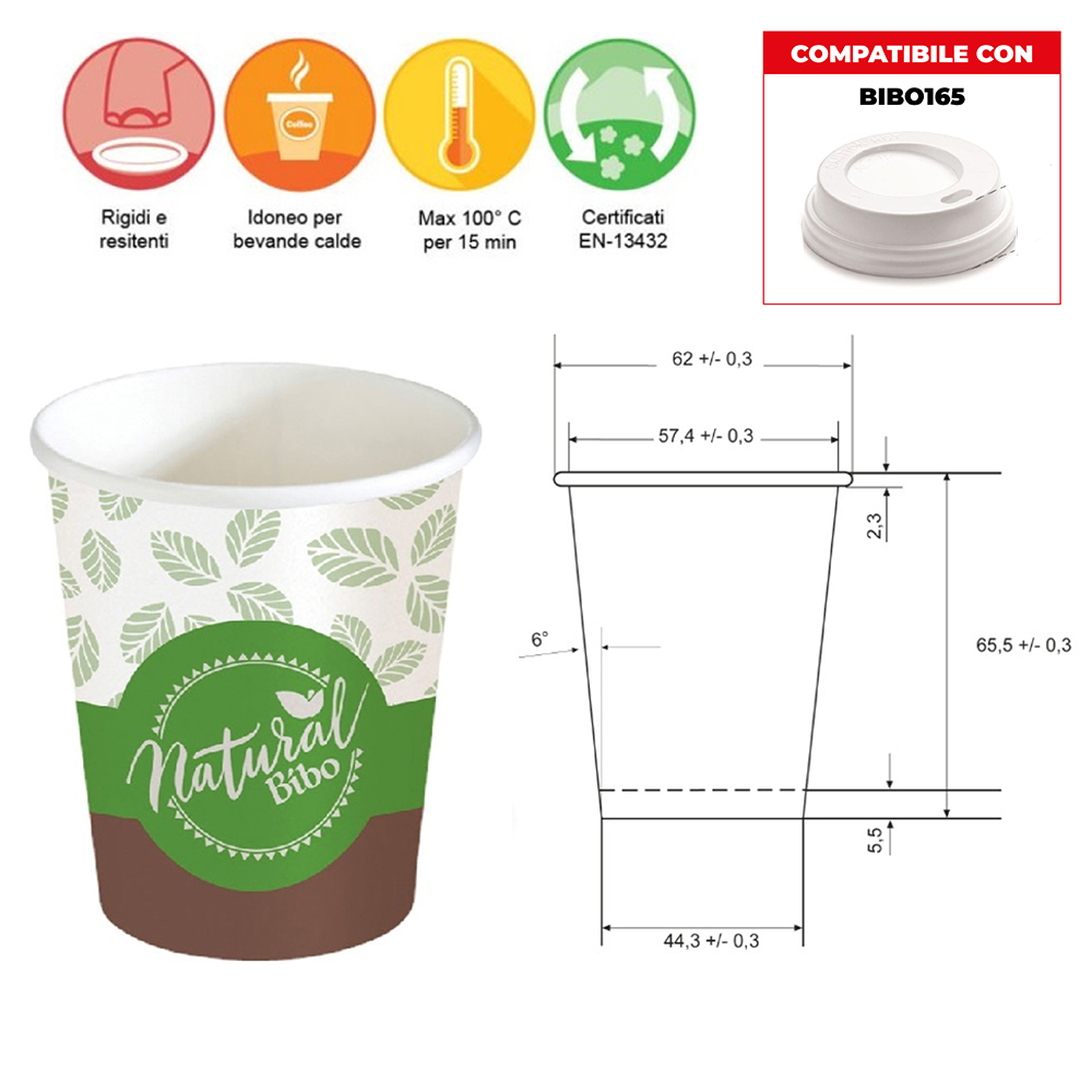 BICCHIERE 4oz (100ml) CARTA PICCOLO x 50 Pz. [BIBO160]