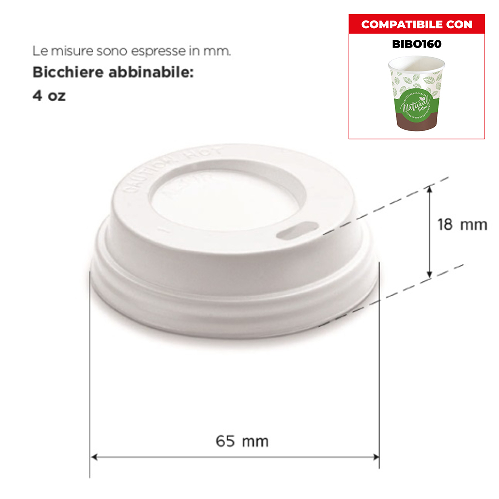 TAPPO 4oz x 100 Pz. BICC. CAFFE' [BIBO165]