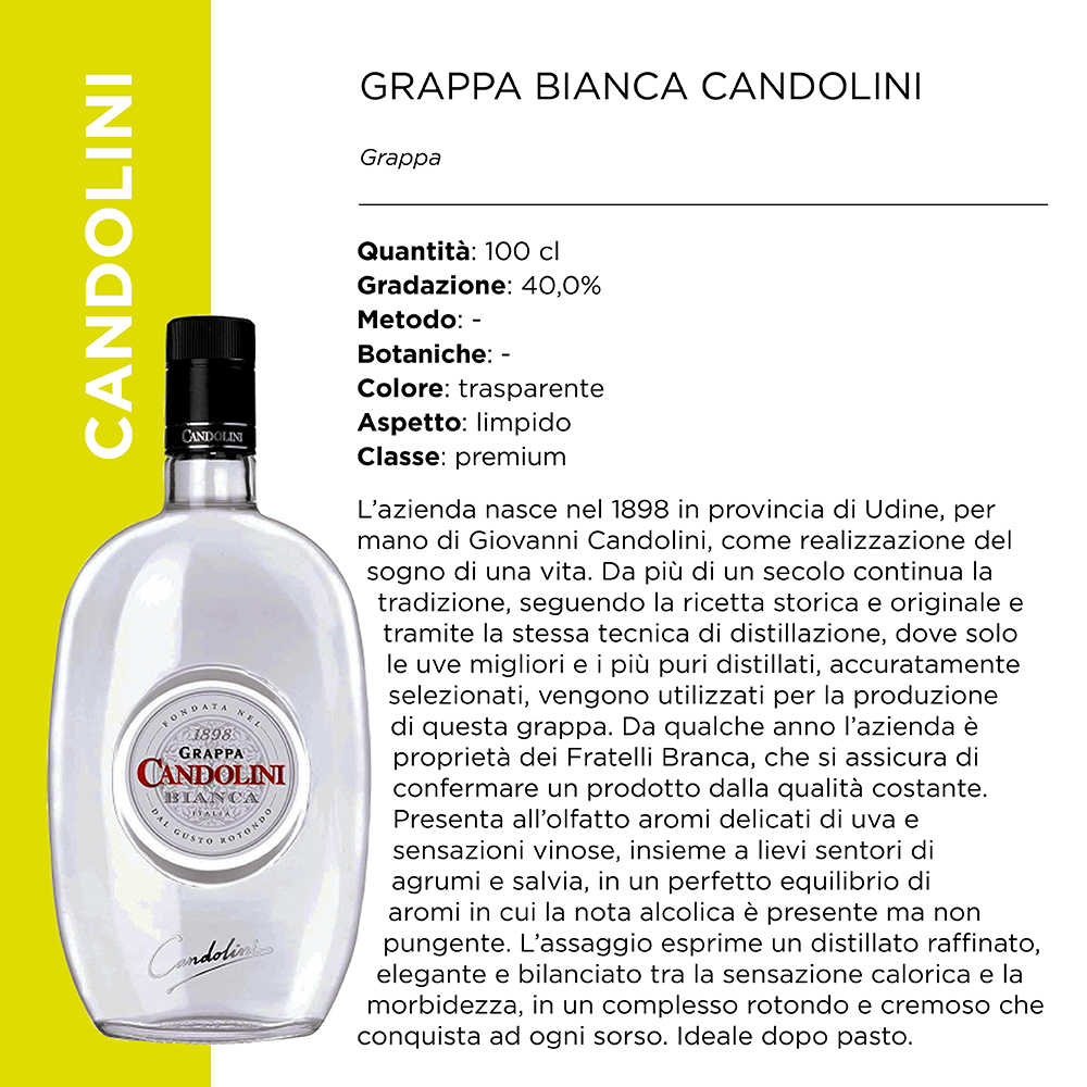 CANDOLINI GRAPPA BIANCA 40? x CL.100 [BRANCA110]