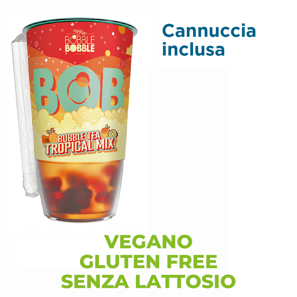 BUBBLE TEA TROPICAL MIX BICCHIERE 360 ML x 9 Pz. [BRESKUI110]