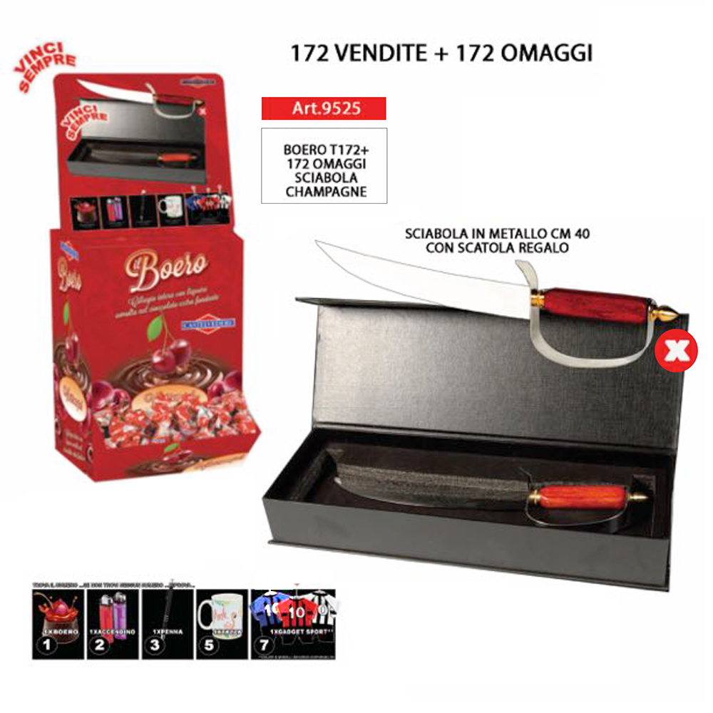 BOERO SCIABOLA PER CHAMPAGNE Pz.172+172 VINCI SEMPRE ART.9525 [CASTELVEDERE155]