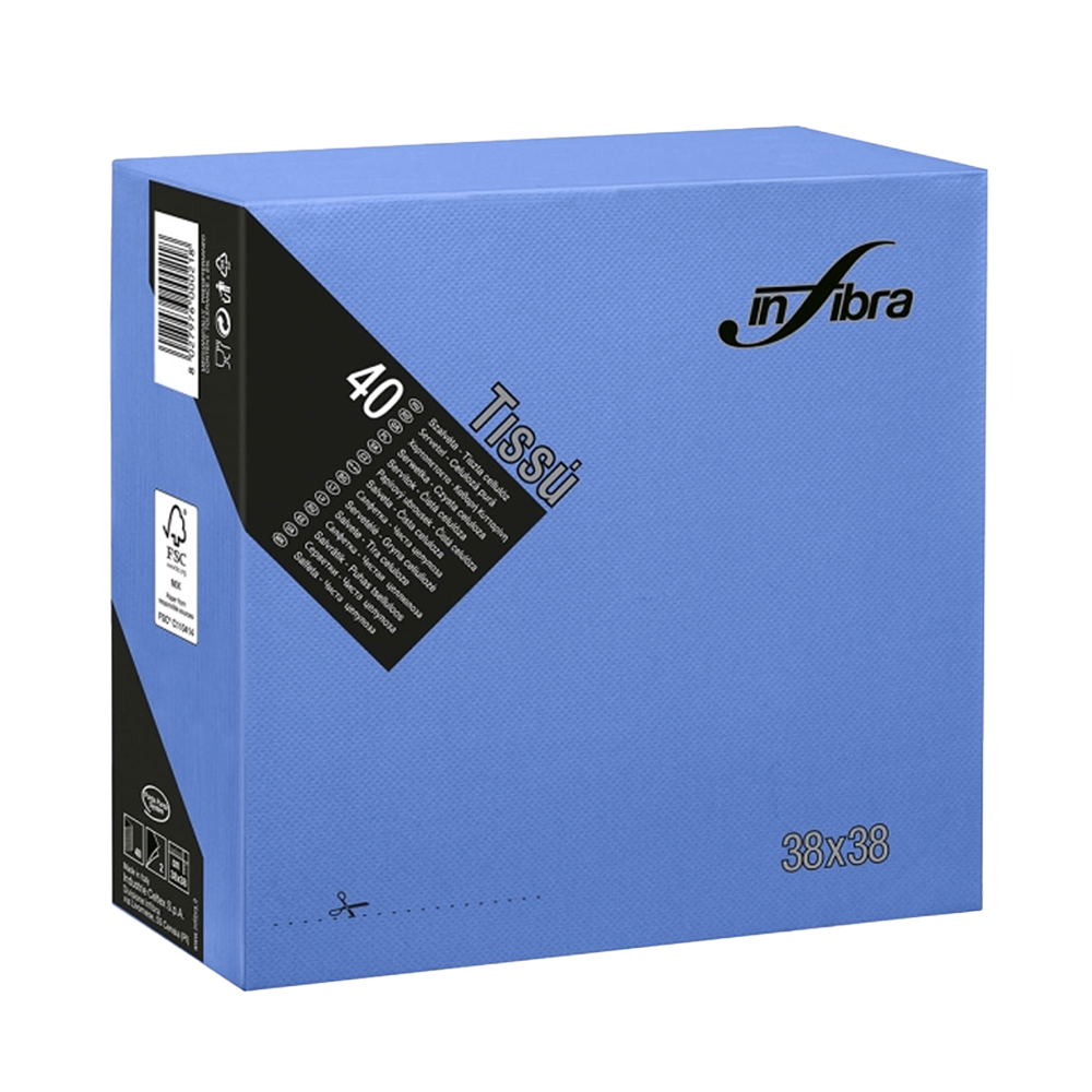 TOVAGLIOLI IN FIBRA 2V BLU cm38x38 40 x 36 Pz.ART.I-0462 [CELTEX555]