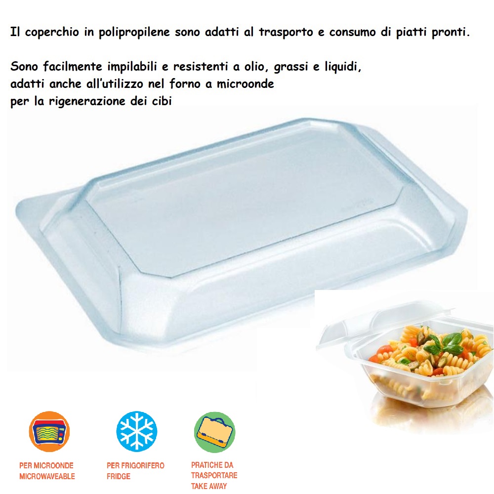 COPERCHIO POLIPR.TRASP x CONTENIORE 750 ML x 80 Pz. [BIBO126]