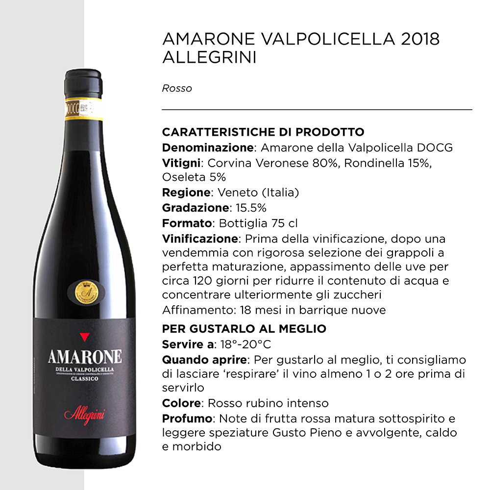 AMARONE VALPOLICELLA CLASS.2019 ML.75 x 1 Pz. [CORTEGIARA120]