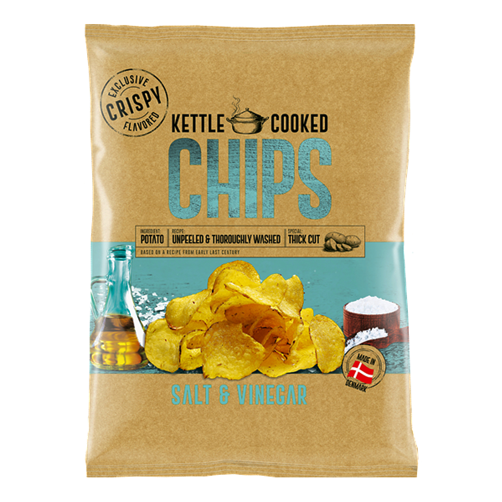KETTLE CHIPS SALT & VINEGAR Gr.150 x 8 PZ. [DULCIS351]