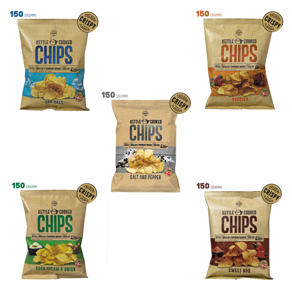 KETTLE CHIPS ASSORTITO Gr.150 x 8 PZ. [DULCIS375]