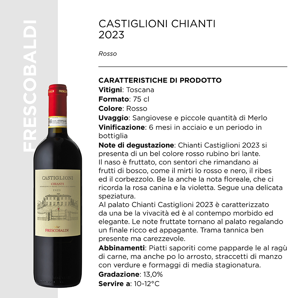 CASTIGLIONI CHIANTI 2023 CL.75 x 6 Pz. [FRESCOBALDI100]