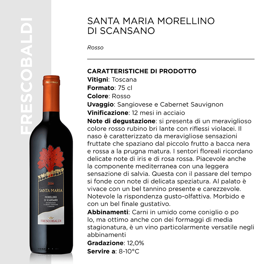 SANTA MARIA MORELLINO DI SCANSANO 2023 Cl.75 x 6 Pz. [FRESCOBALDI115]