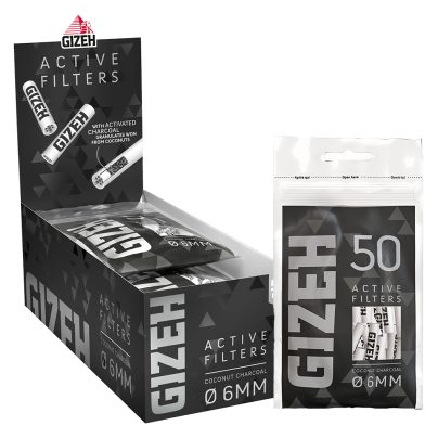 GIZEH FILTRI ACTIVE 6MM BAG x 10 Pz.(COMPRESA ACCISA €1,80) [GIZEH130]