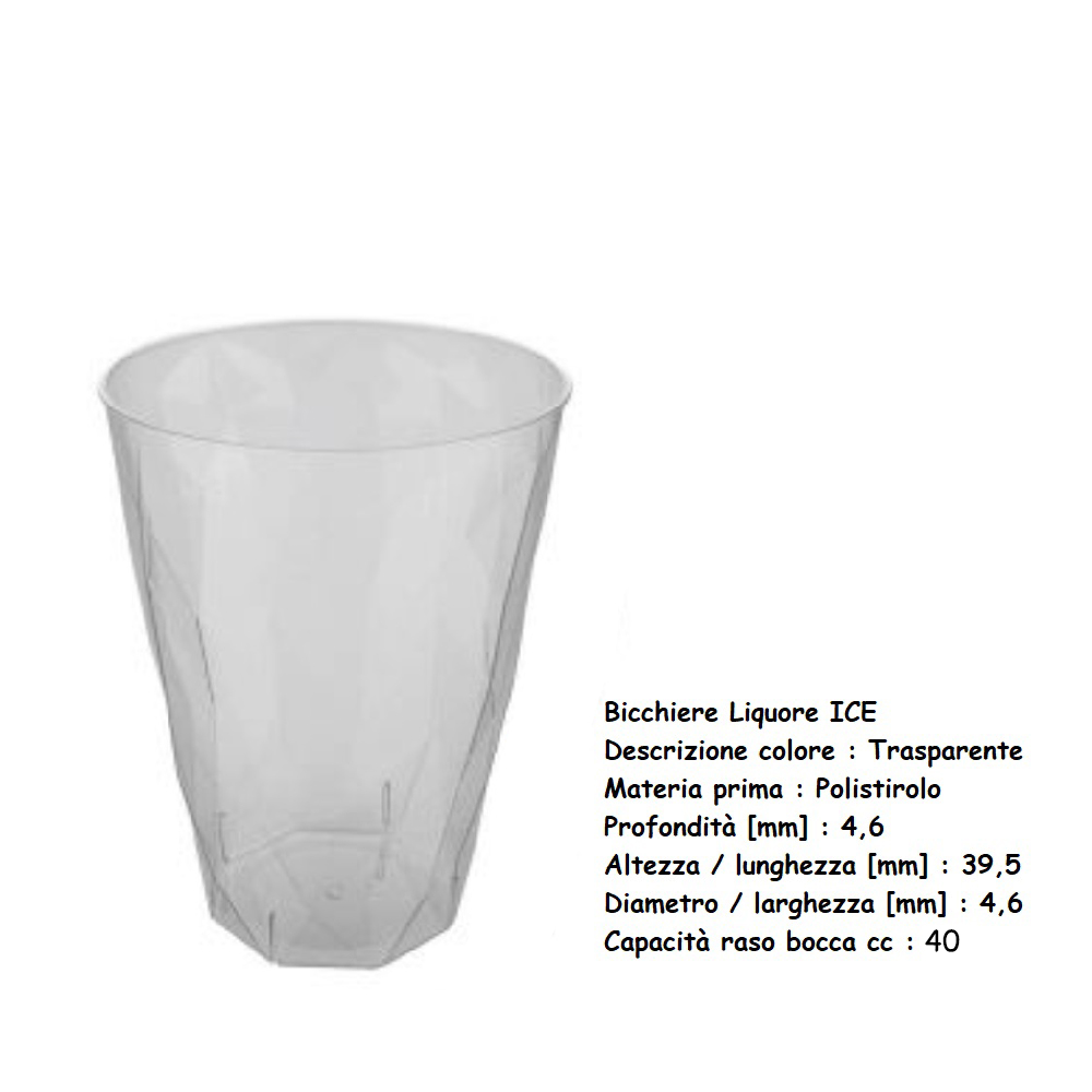BICCHIERE LIQUOREL ICE 40 ML (TACCA 30 ML) x 50 Pz.ART.2766 [GOLD111]
