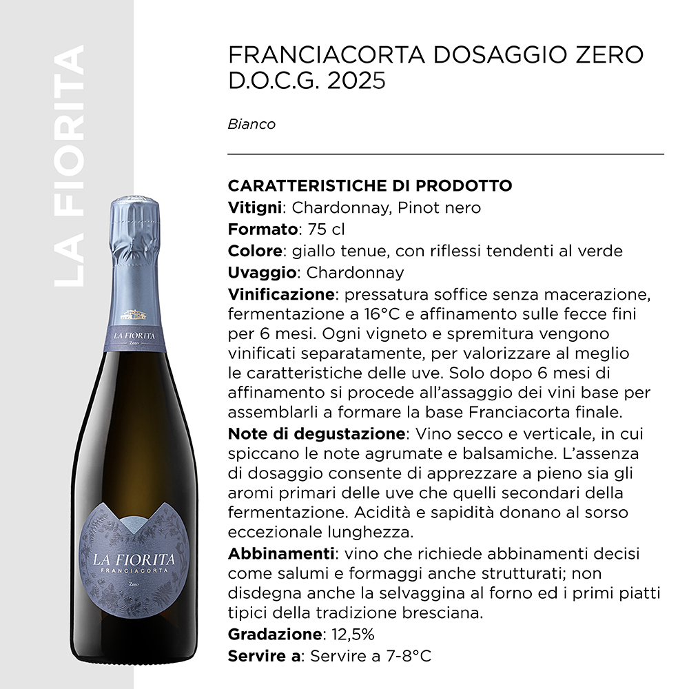 FRANCIACORTA DOSAGGIO ZERO D.O.C.G. 2023 CL.75 x 6 PZ. [LAFIORITA105]
