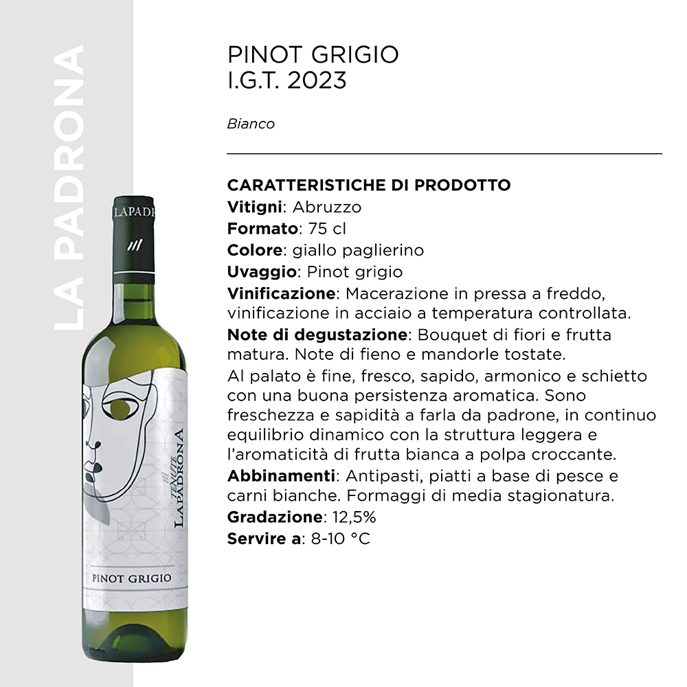 PINOT GRIGIO I.G.T. 2023 CL.75 x 6 PZ. [LAPADRONA115]