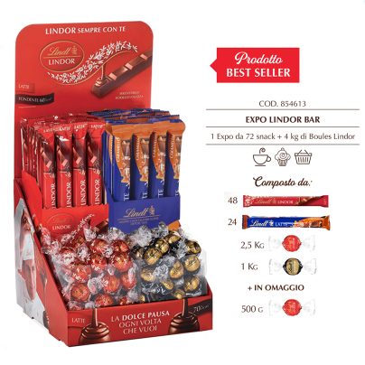 EXPO LINDOR BAR (72 Pz.+3,5 Kg+500 Gr.OMAGGIO) ART.854613 [LINDT099]
