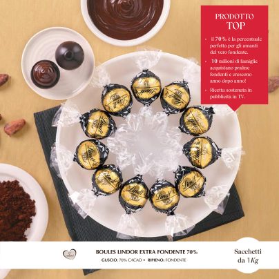 LINDOR BOULES EXTRA FONDENTE 70% x Kg.1 (SACCHETTO) [LINDTBANCO131]
