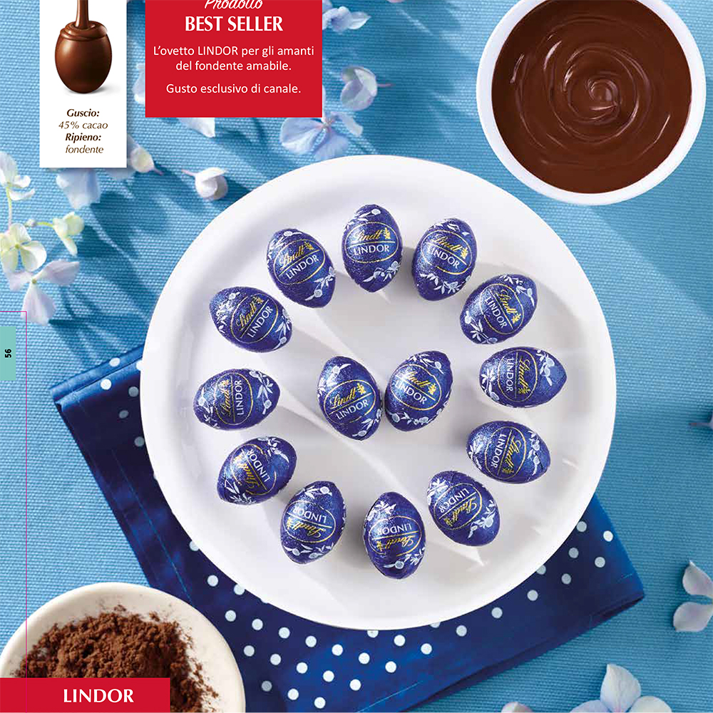 OVETTI LINDOR BLU FONDENTE x Gr.500 Pz.59 ART.853844 [LINDTPASQUA103]