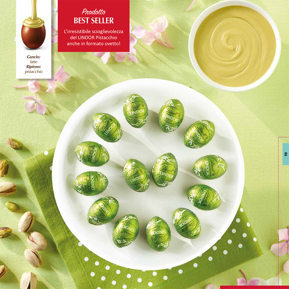 OVETTI LINDOR PISTACCHIO x Gr.500 Pz.59 ART.850593 [LINDTPASQUA105]