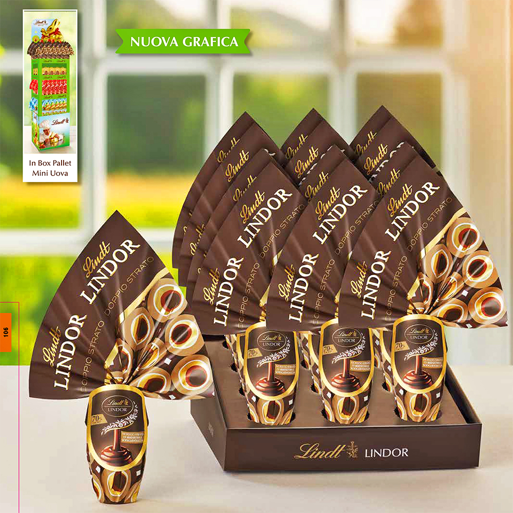 MINI UOVO LINDOR VINTAGE FONDENTE 70% Gr.45 x 12 Pz. V.7,70 ART.850663 [LINDTPASQUA177]