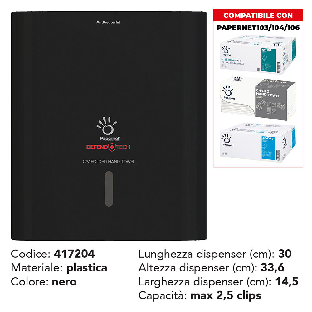 DISPLAY ASCIUGAMANI C/V BLACK x 1 Pz. ART.417204 [PAPERNET606]