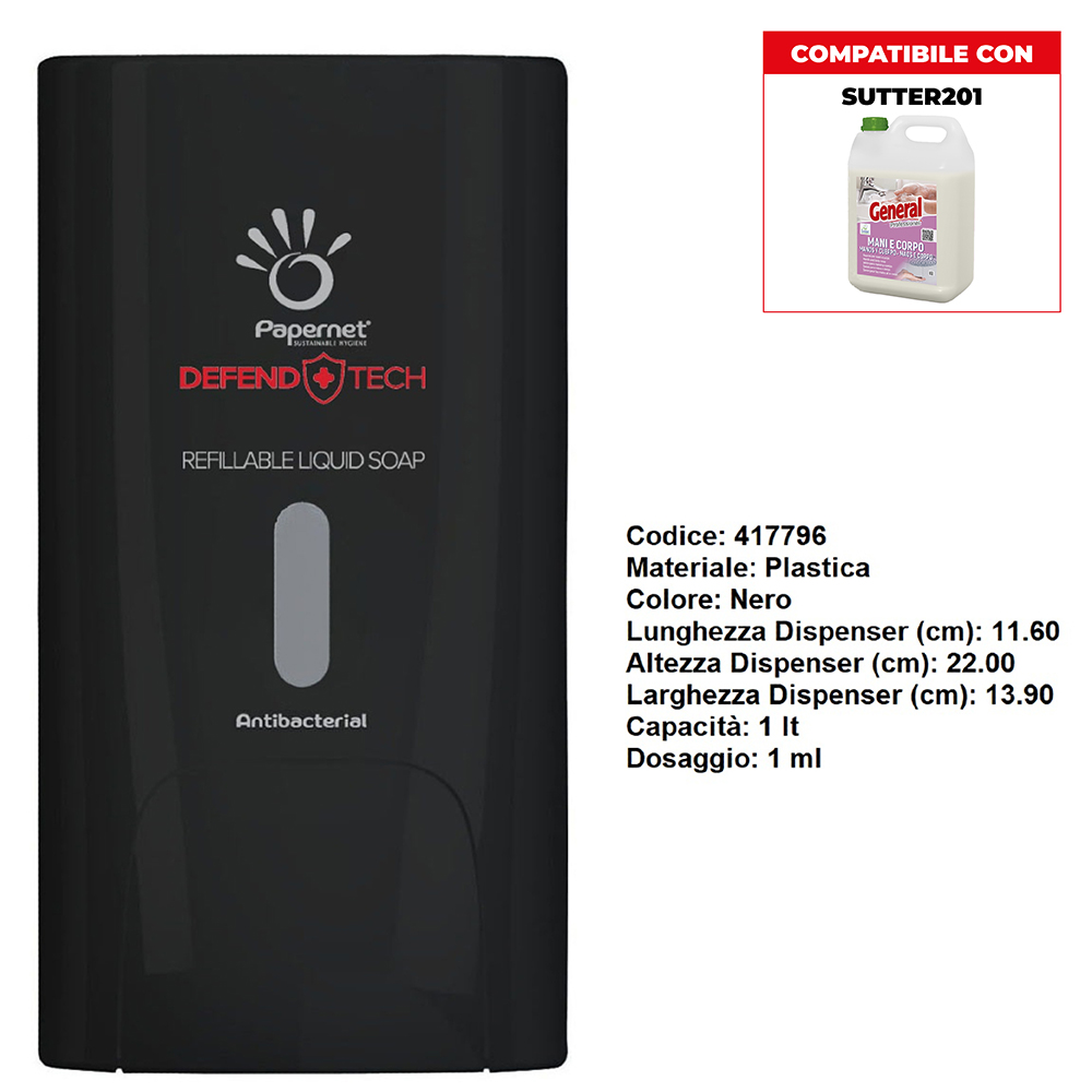 DISPLAY SAPONE LIQUIDO NERO x 1 Pz. ART.417796 [PAPERNET626]