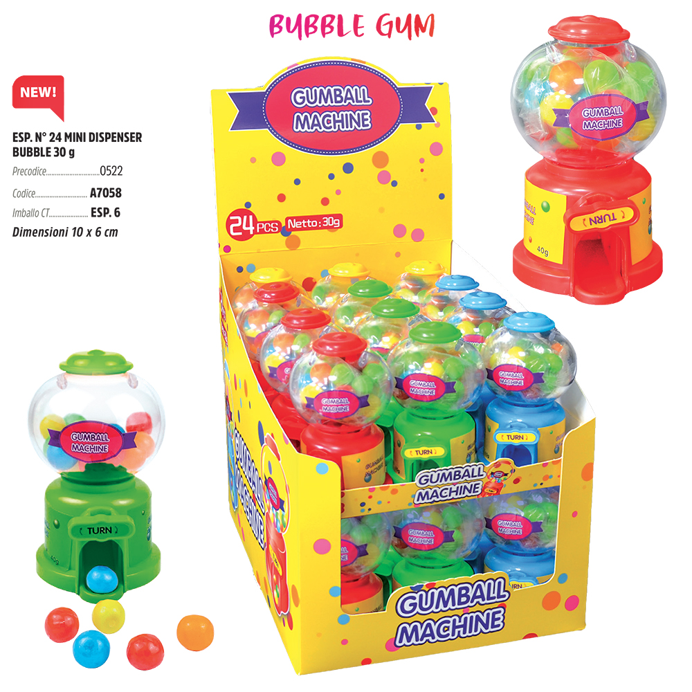 GUMBALL MACHINE x 24 Pz. V.1,90 ART.A7058 [ROSSINIS185]