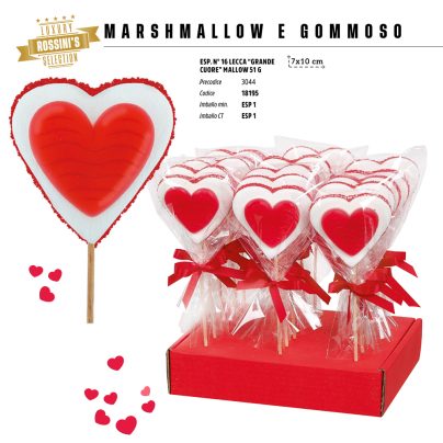 LECCA MALLOW "GRANDE CUORE" C/FIOCCO Gr.51 x 16  Pz. V.4,00 ART.18195 [ROSSINIS230]