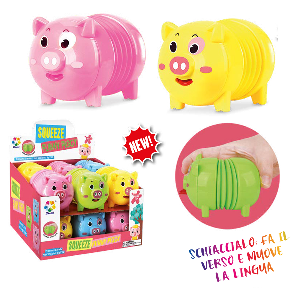 SQUEEZE FUNNY PIGGY x 12 Pz.V.2,10 ART.A7170 [ROSSINIS340]