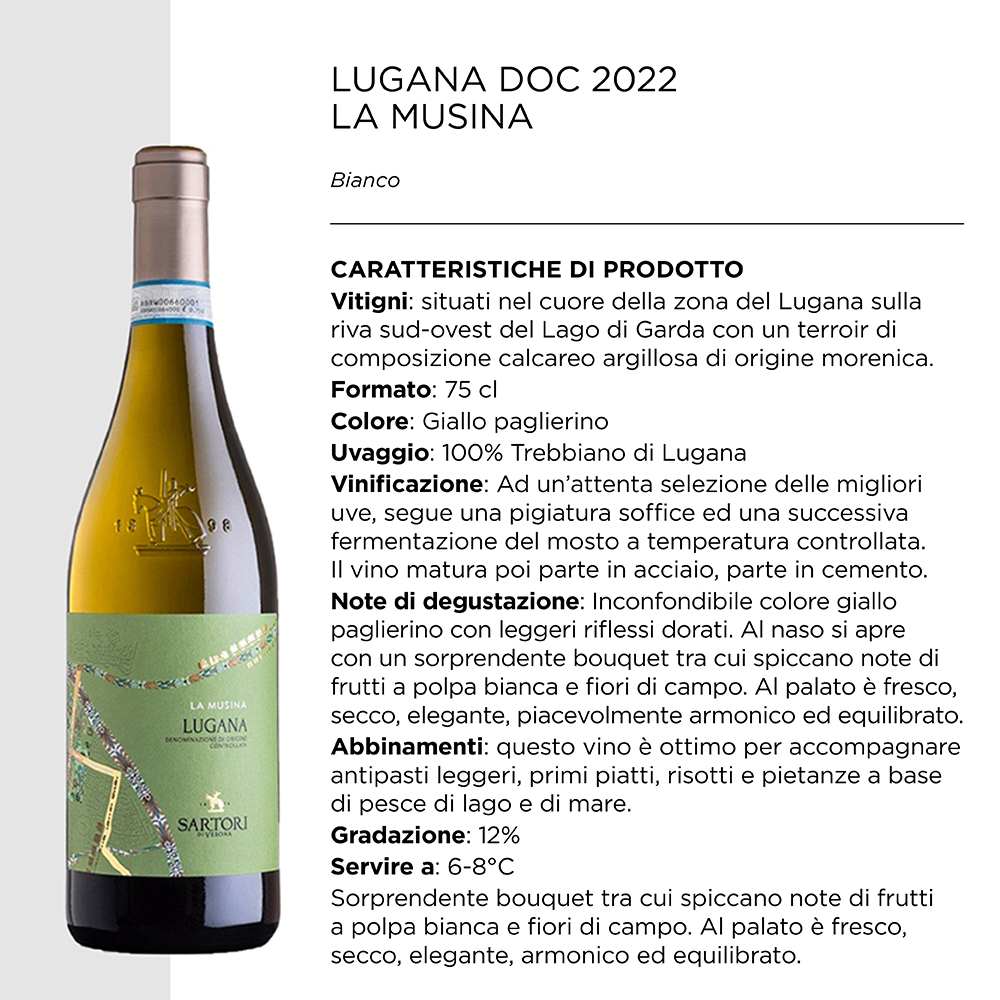 LUGANA DOC 2024 Cl.75 x 6 Pz. LA MUSINA [SARTORI100]
