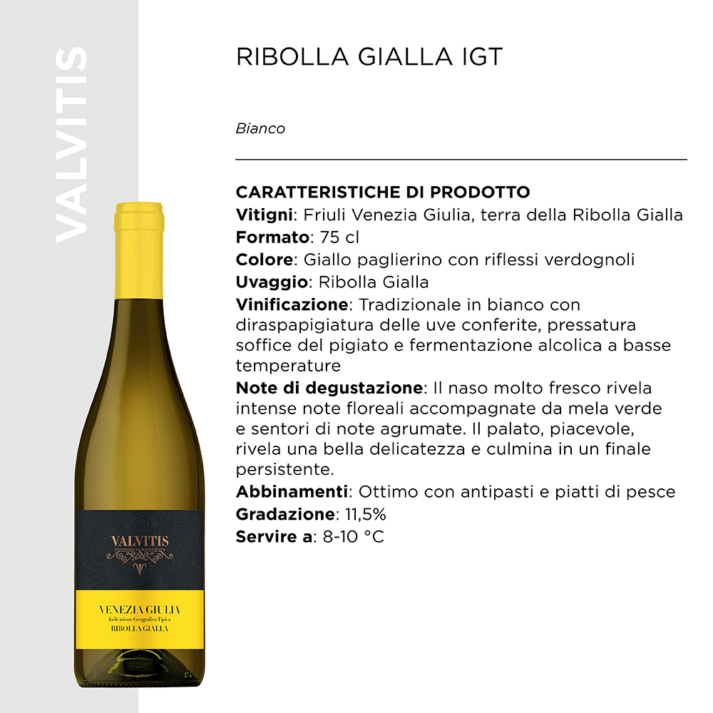 RIBOLLA GIALLA IGT Cl.75 x 6 Pz. VALVITIS [VALVITIS100]