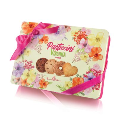 BISCOTTIERA LATTA FIORI PASTICCERIA Gr.180 V.21,00 ART.44/158 [VIRGINIA105]