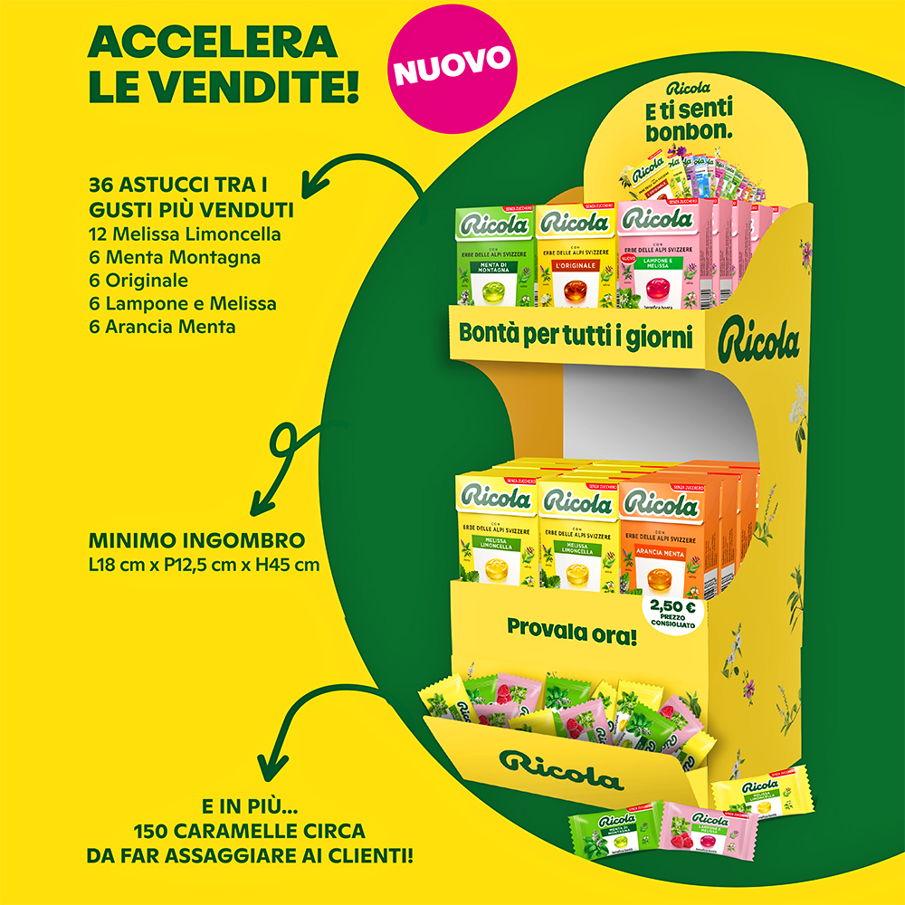 RICOLA EXPO MICRO x 36 Pz. + MARSUPIO 150PZ. OMAGGIO [RICOLA113]