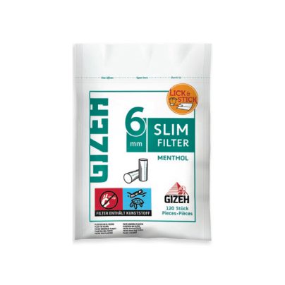 GIZEH FILTRI MENTOLO 6MM BAG x 10 Pz.(COMPRESA ACCISA €4,32) [GIZEH160]