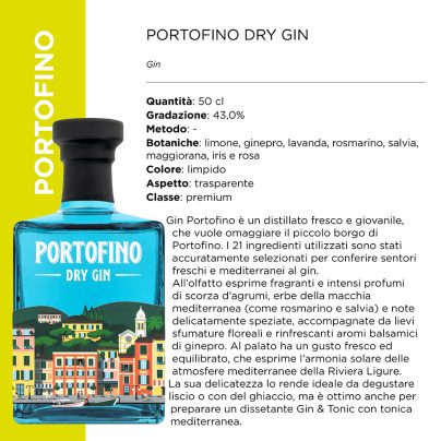 PORTOFINO DRY GIN 43% x 50 Cl. [HENDRICKS110]