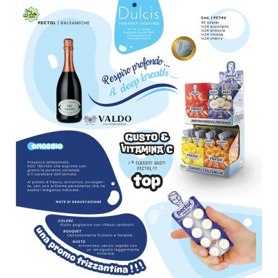 PECTOL BLISTER ESPOSITORE x 96 Pz + BOTTIGLIA PROSECCO OMAGGIO [DULCIS101]